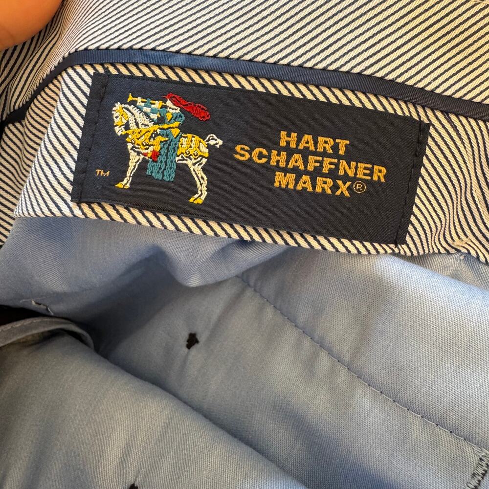 NWT Hart Schaffner Marx Chicago Fit Wool Dress Pants 34R Black Expander Waist - Picture 4 of 5